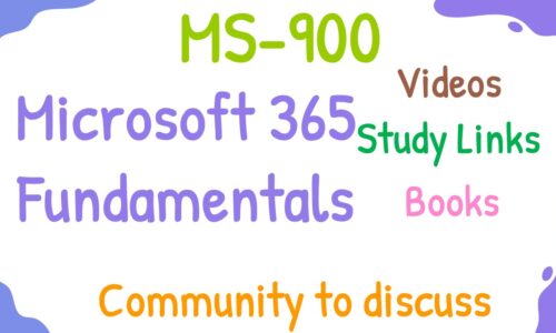 MS-900 Microsoft 365 Fundamentals